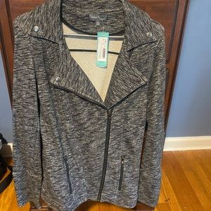 NWT Market & Spruce asymmetrical zip up sweater